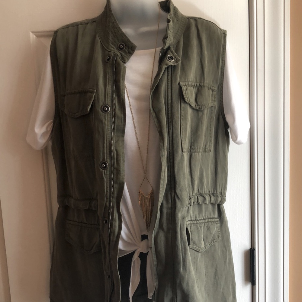 Sanctuary Khaki Green Military Vest
